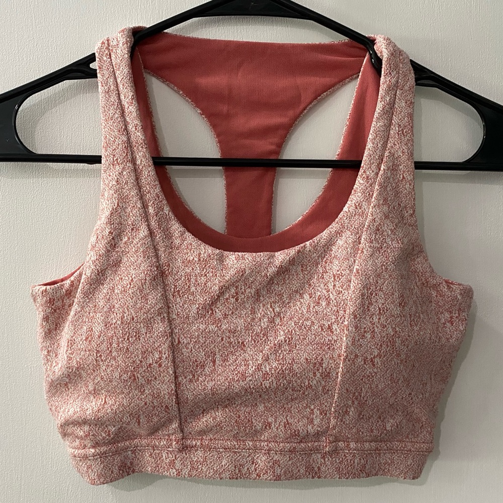 Gym Shark Sports bra. Pink/white. Size XS/S